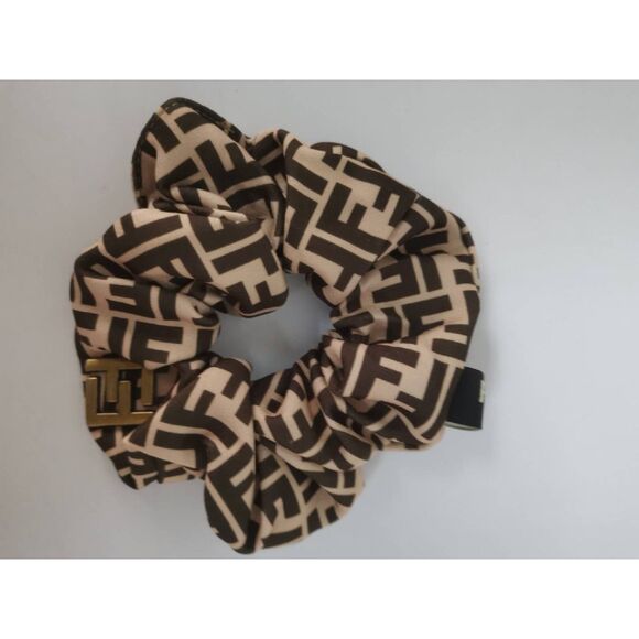 FENDI New Style Scrunchie Ponytail Hair Tie with Letters Elegant Hair Accessory